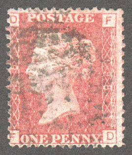 Great Britain Scott 33 Used Plate 198 - FD - Click Image to Close